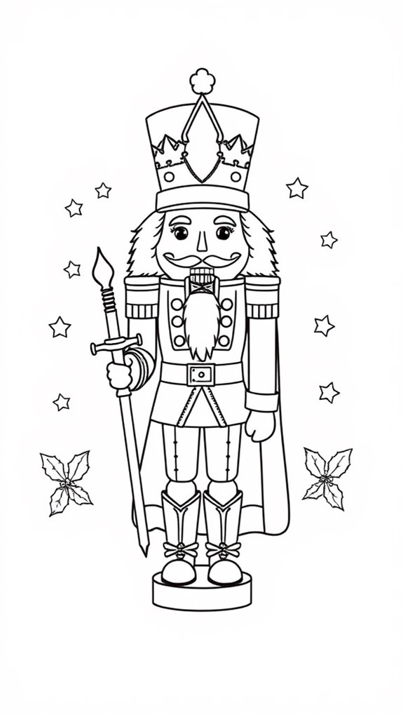 nutcracker coloring page art
