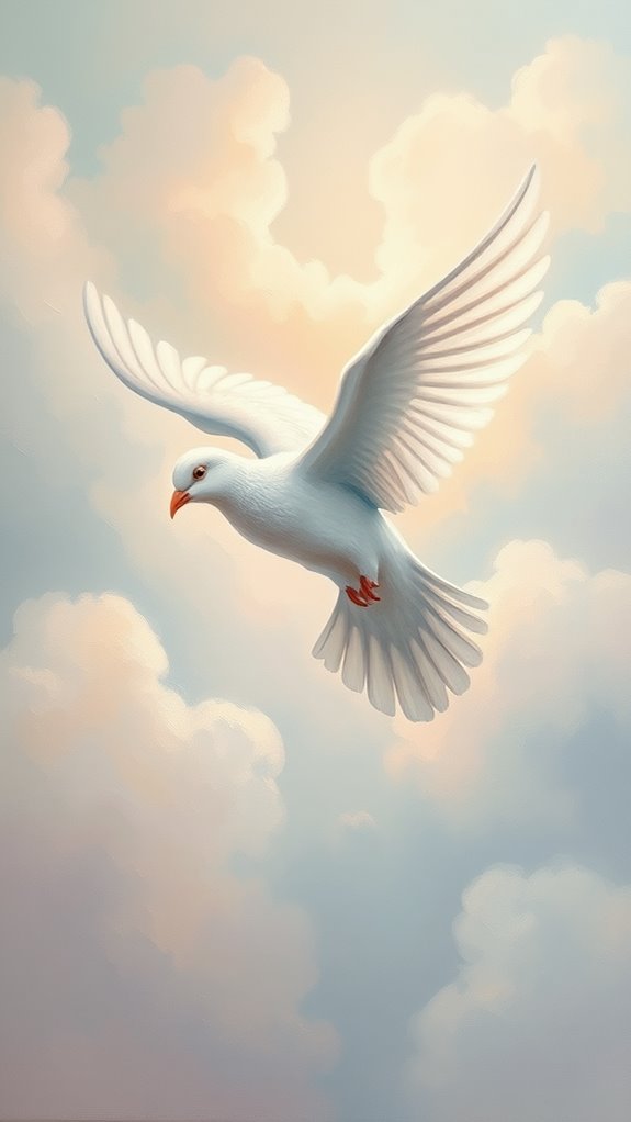 oil painting of dove