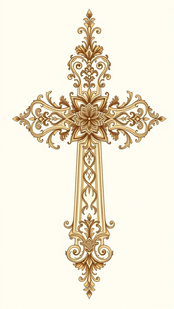 ornate vintage cross design