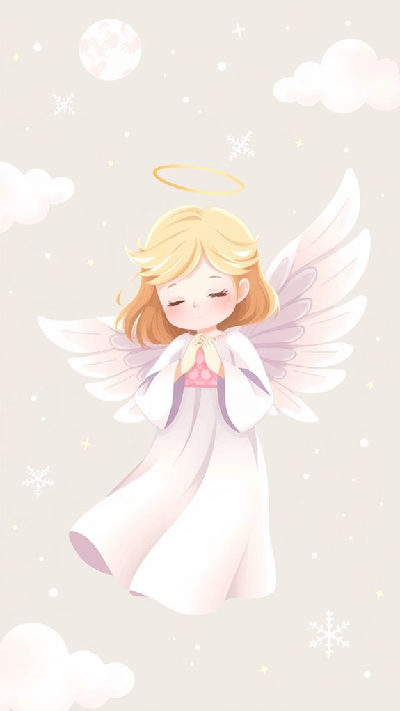 pastel christmas angel clipart