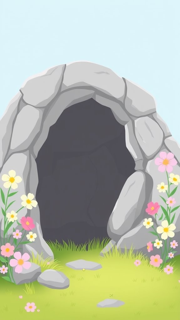pastel easter tomb clipart