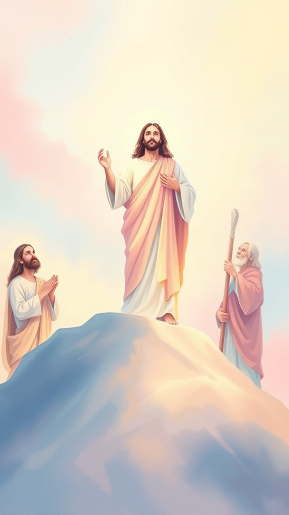 pastel jesus transfiguration illustration
