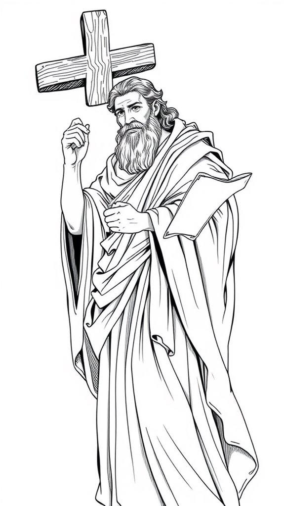 paul s cross coloring page