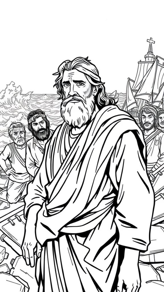 paul s shipwreck coloring page