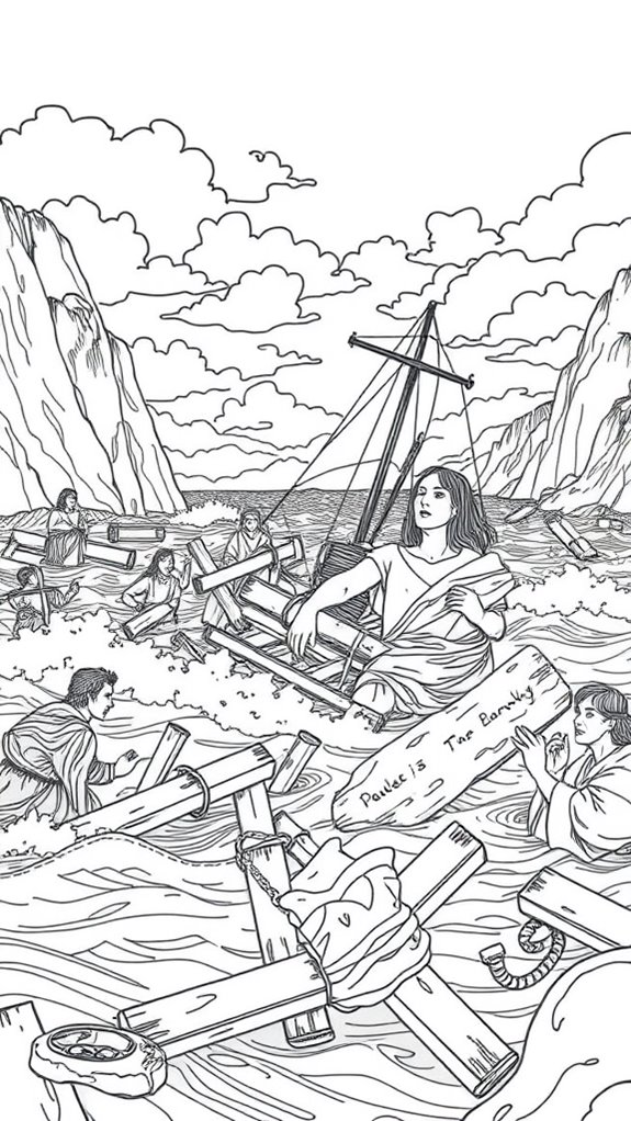 paul s shipwreck coloring page