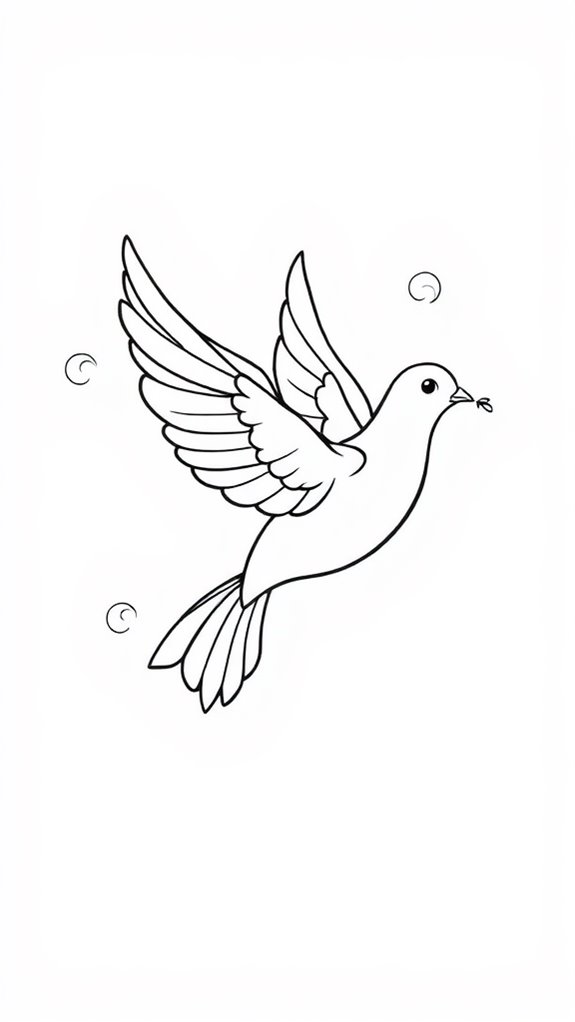 peaceful dove coloring activity