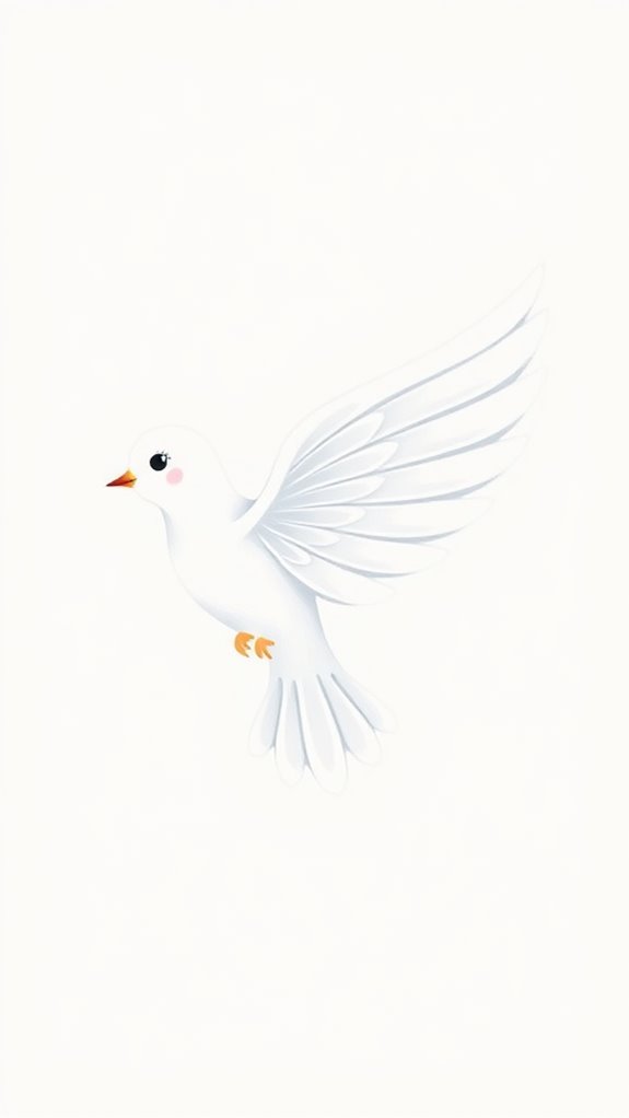 peaceful dove illustration design