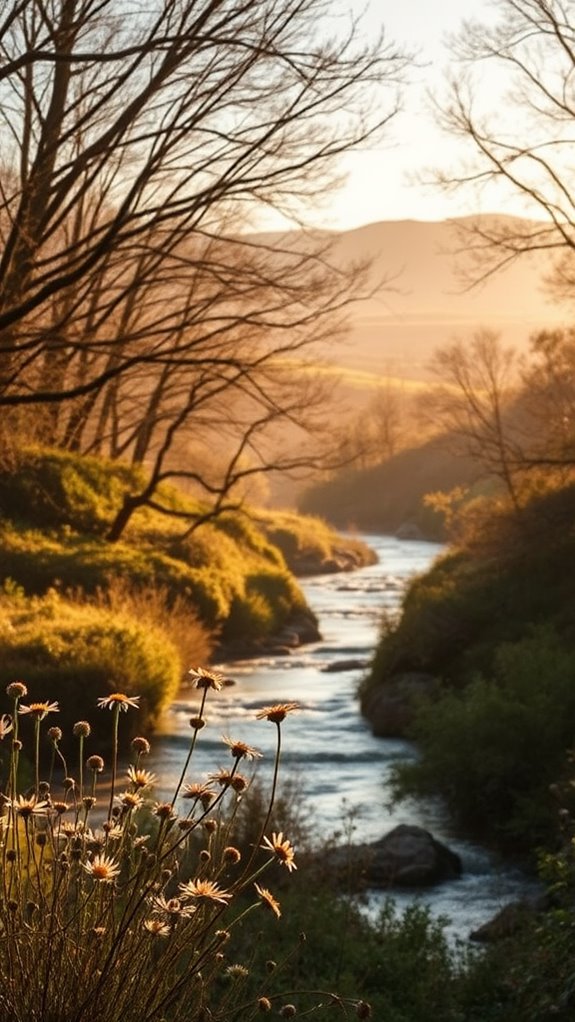 peaceful nature with illumination