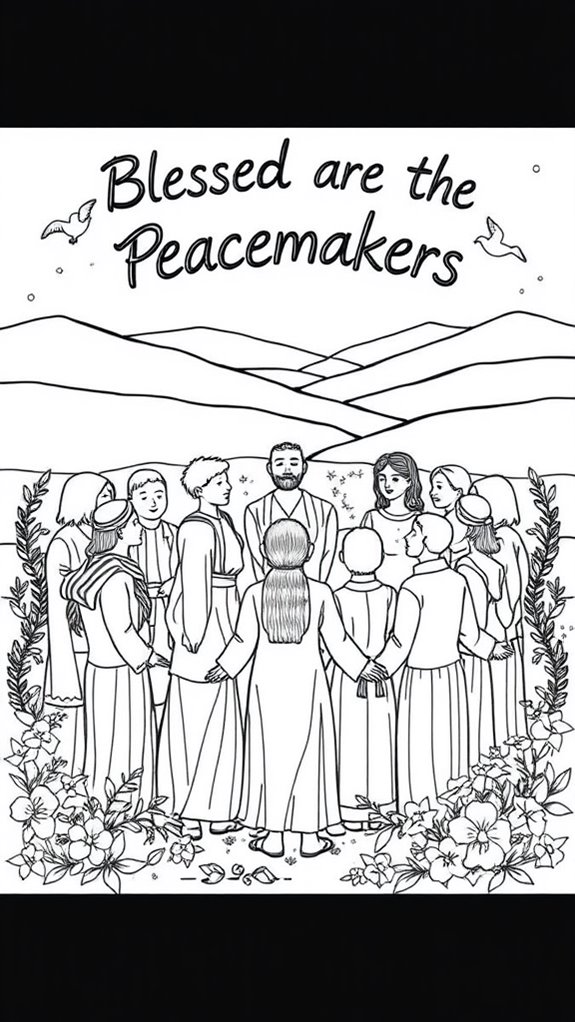 peacemakers coloring page activity