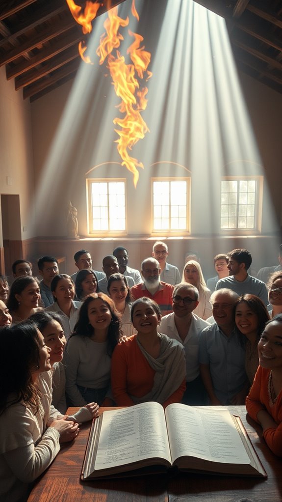 pentecost celebration stock image