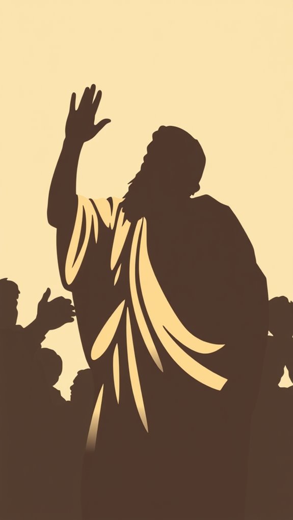 peter denies jesus silhouette