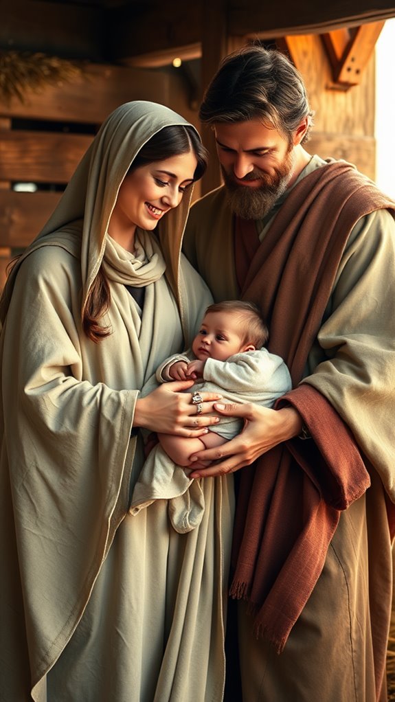 photorealistic holy family depiction