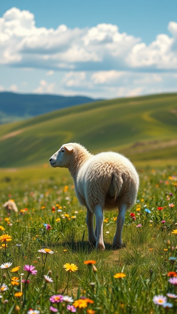 photorealistic lost sheep image