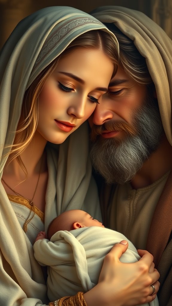 photorealistic mary and joseph