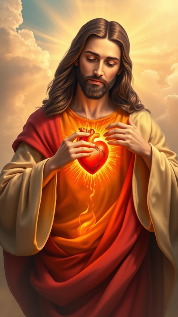 photorealistic sacred heart image