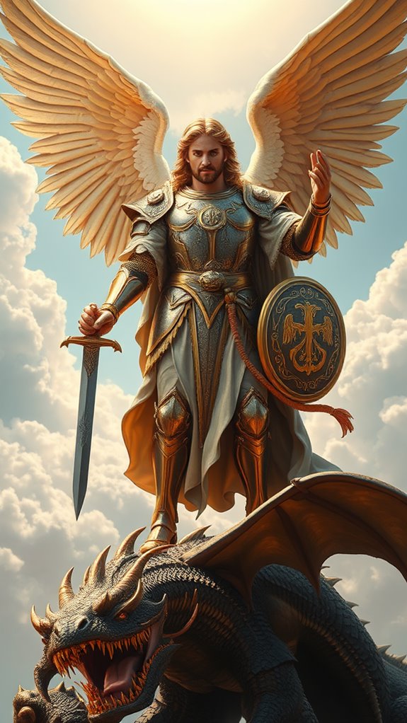 photorealistic st michael depiction