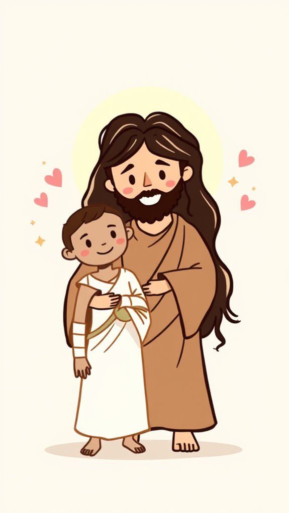 playful jesus healing leper
