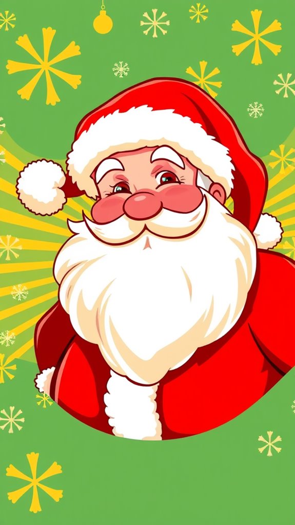 pop art santa claus illustration