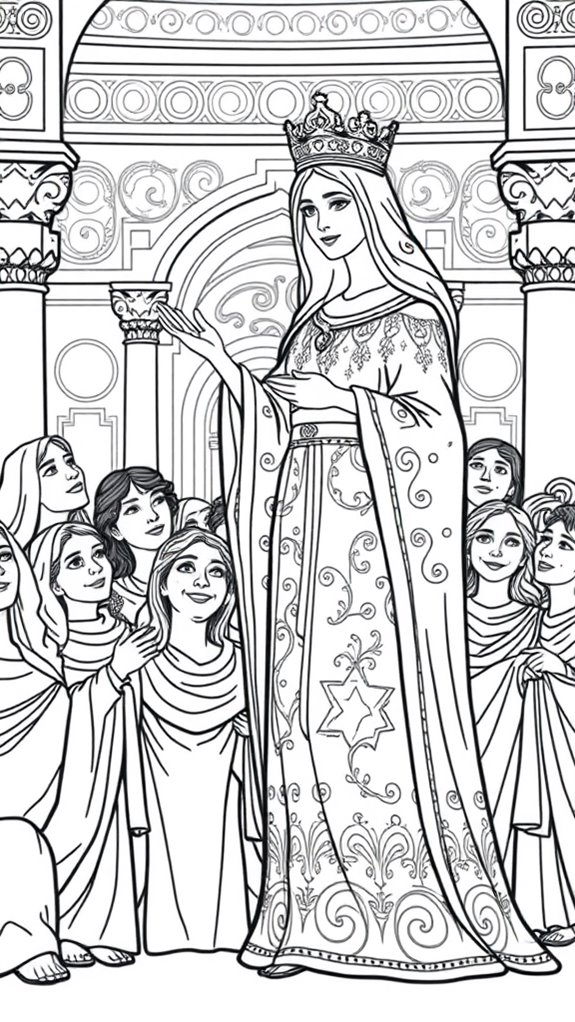 queen esther coloring page