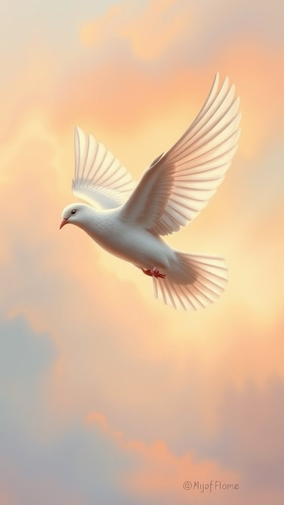 realistic dove artwork creation