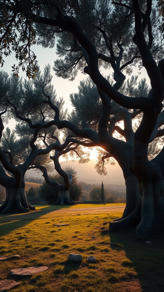 realistic gethsemane garden scene