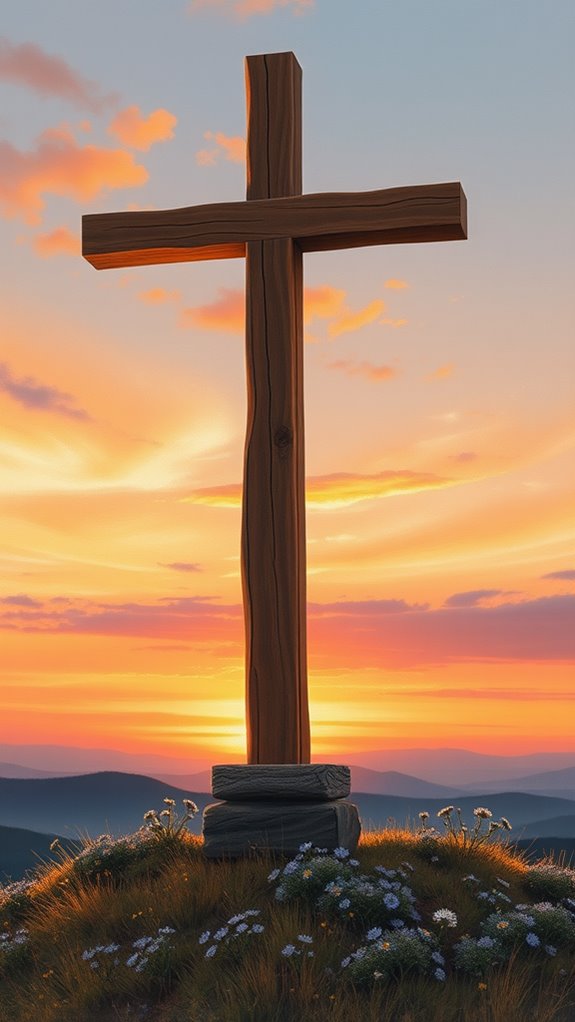 realistic gouache cross painting