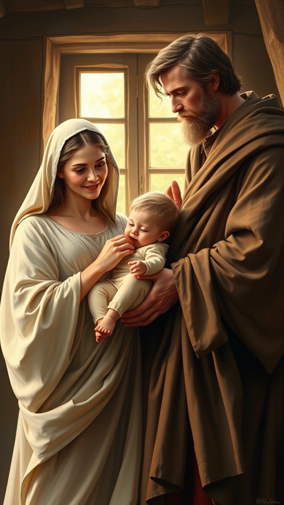 realistic holy family painting
