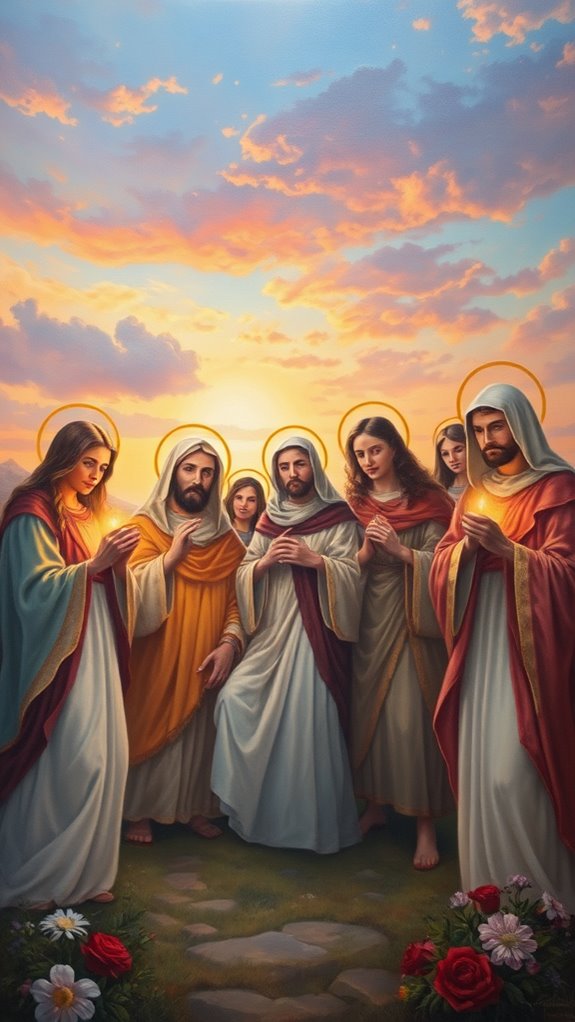 religious celebration oil painting