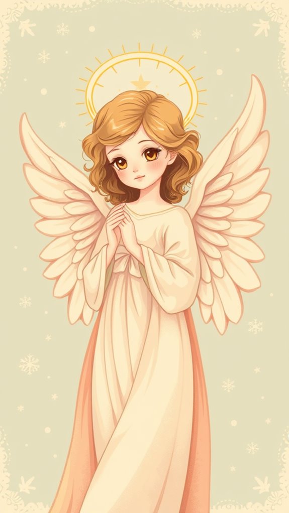 retro christmas angel clipart