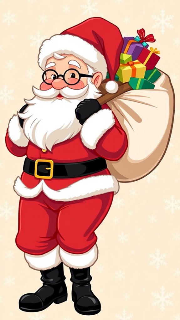 retro santa claus illustration