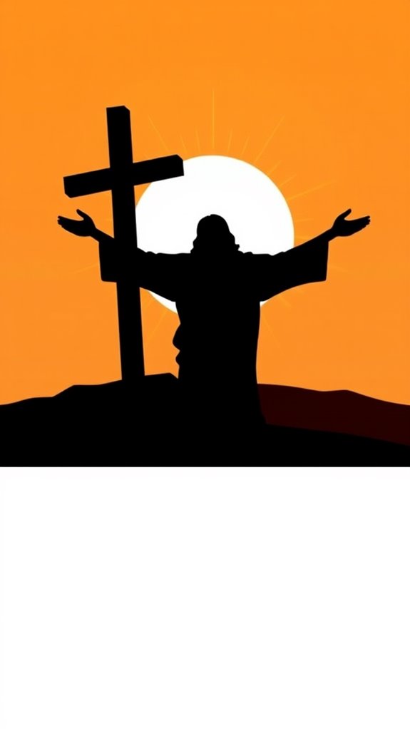 risen jesus silhouette clipart