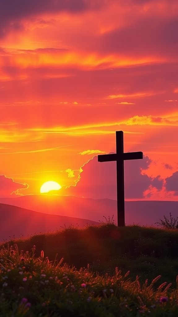 risen jesus stunning sunset
