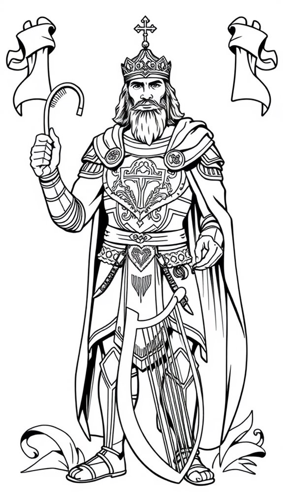 royal armor coloring page