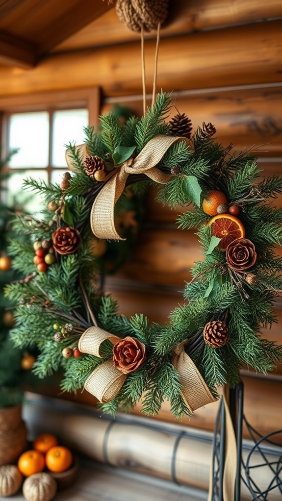 rustic christmas wreath design