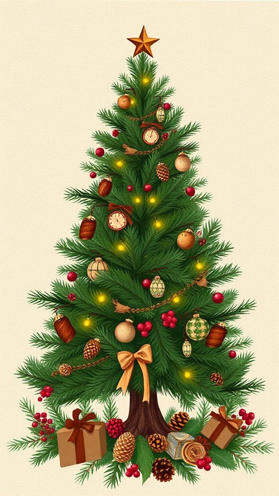 rustic holiday tree design