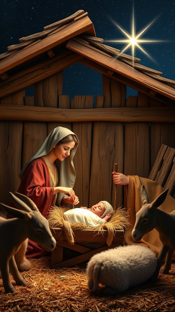 rustic nativity scene charm