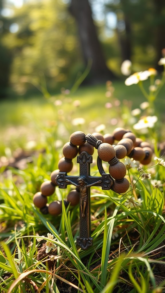rustic outdoor rosary design