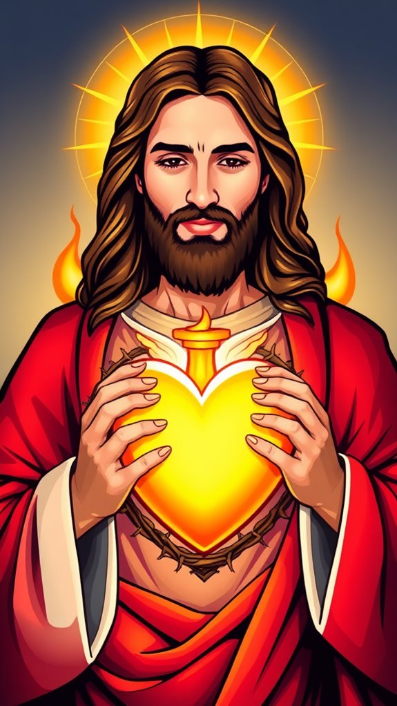sacred heart jesus clipart