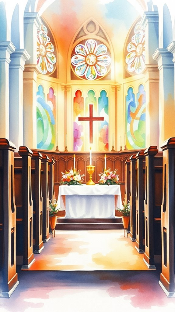 sacred watercolor communion art