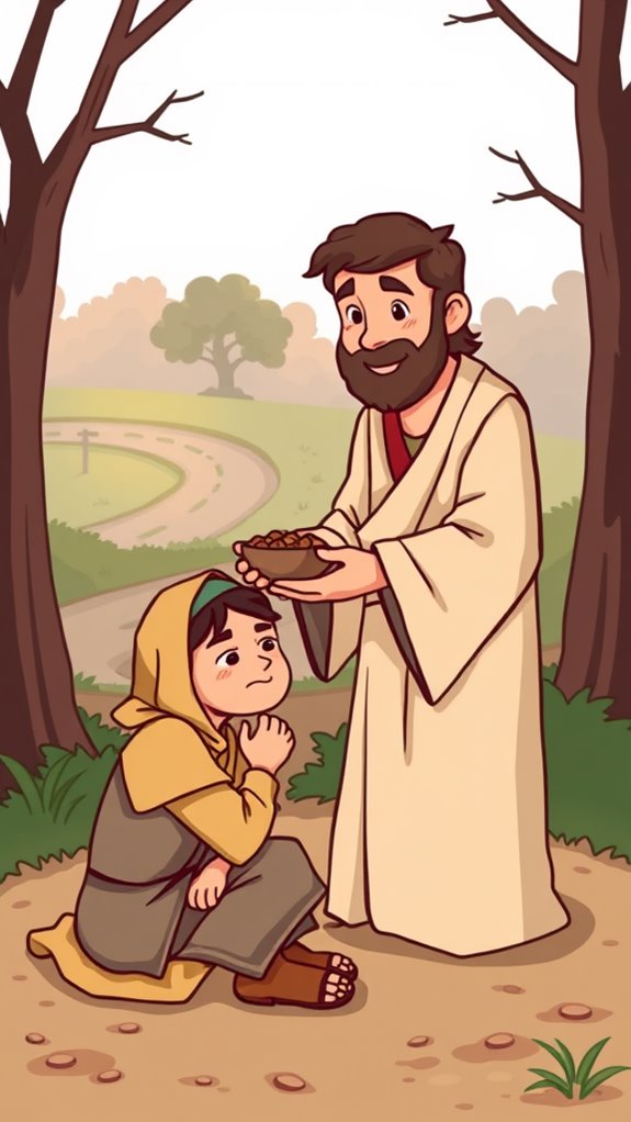 samaritan sharing food clipart