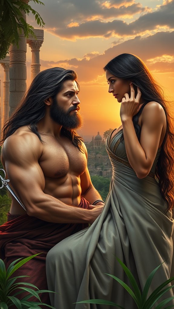 samson and delilah depicted