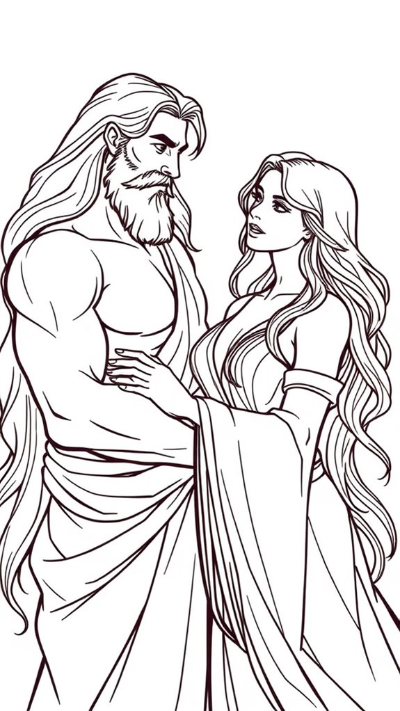 samson and delilah illustration