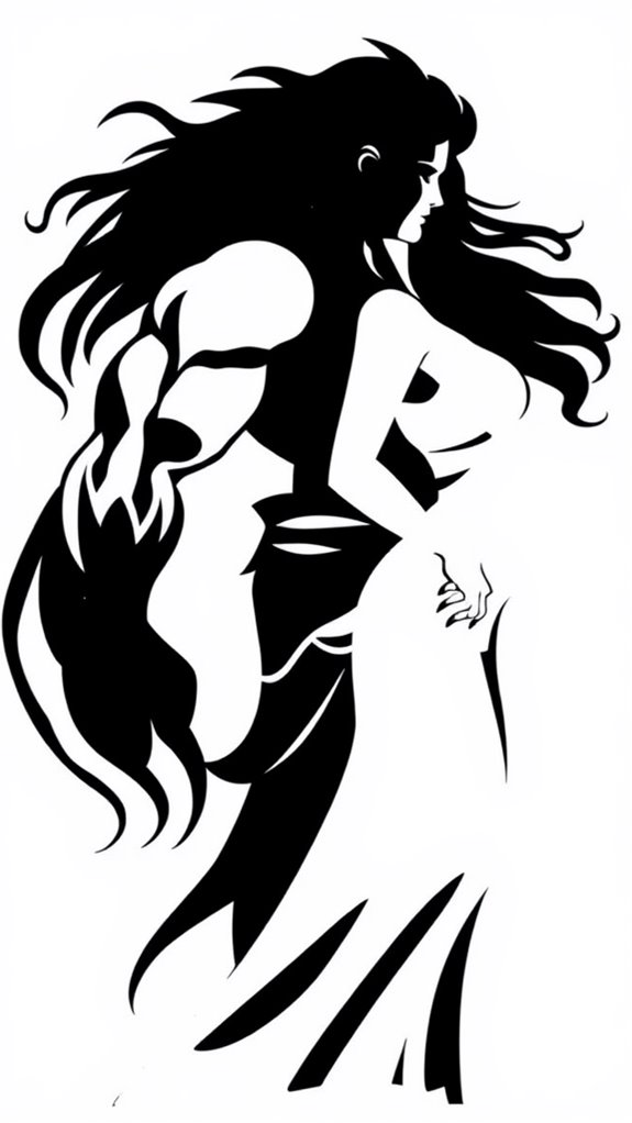 samson delilah silhouette artwork