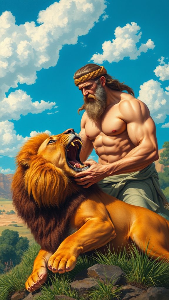 samson painted with gouache