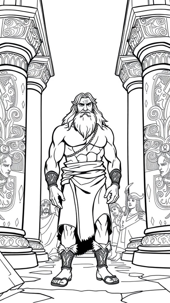 samson temple coloring activity