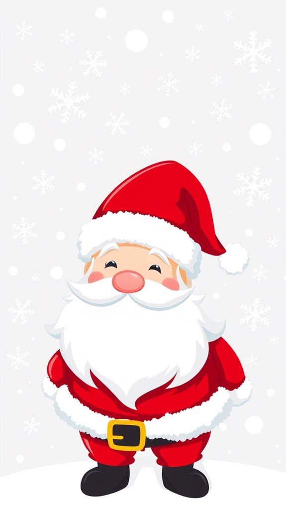 santa claus with snowflakes