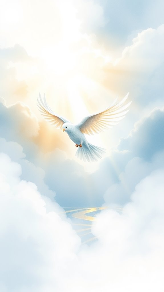 serene holy spirit watercolor