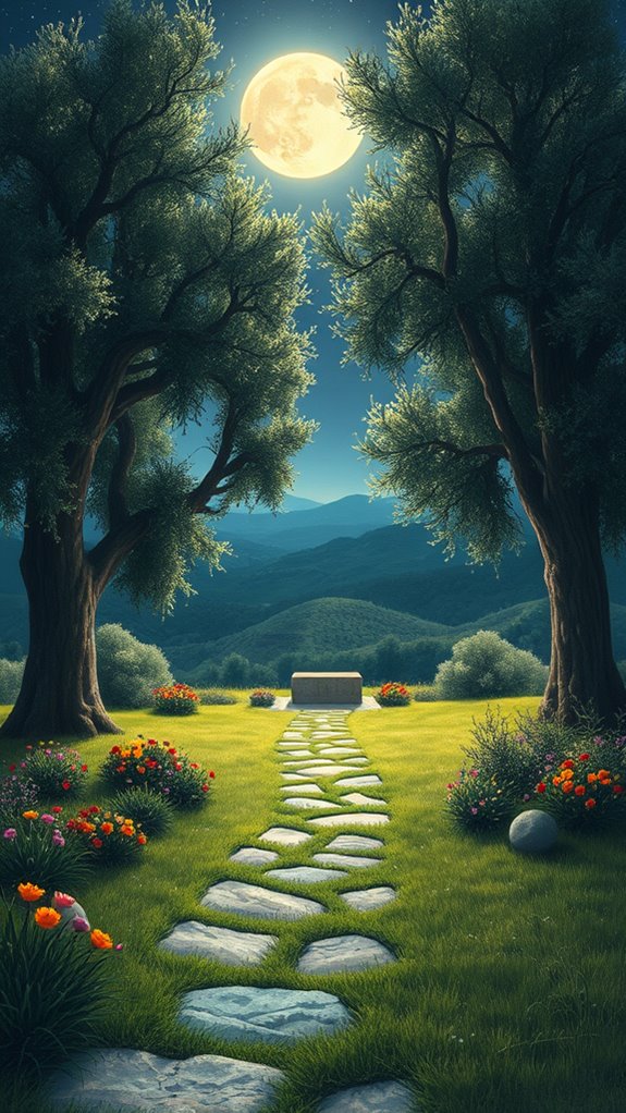 serene olive tree landscape