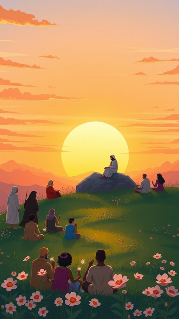 serene sunset sermon backdrop