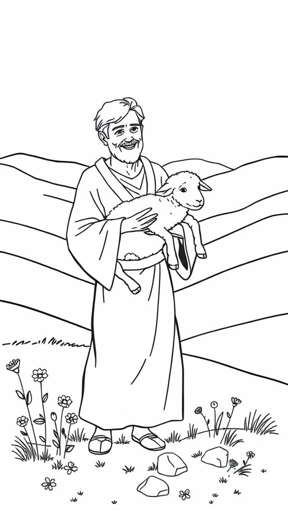sheep coloring page art
